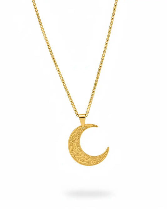 İnşirah Suresi (Her Zorlukla Beraber Bir Kolaylık Vardır.) Hilal Kolye GOLD evadoretaki.com