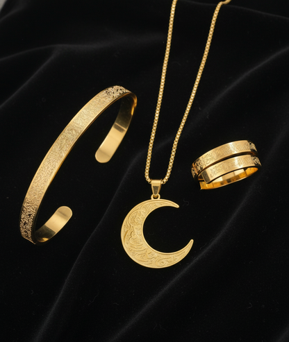 İnşirah Suresi GOLD Takı Seti