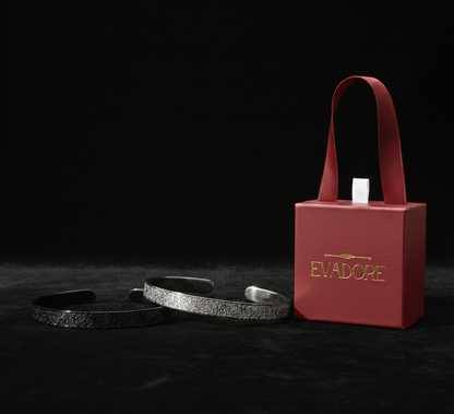 Çiftlere Özel Siyah & Gümüş Ayet-el Kürsi Bileklik