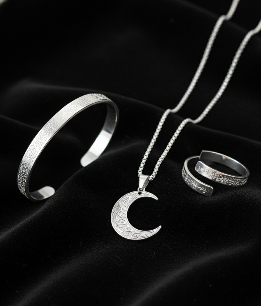 İnşirah Suresi Gümüş Takı Seti