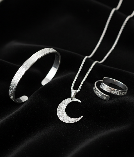 İnşirah Suresi Gümüş Takı Seti