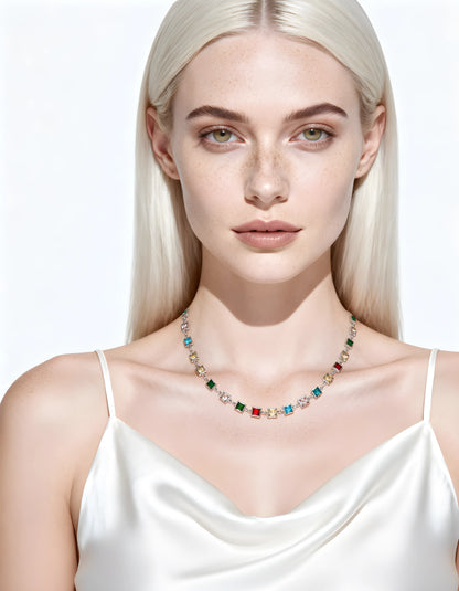 Zirkon Taşlı Kolye evadoretaki.com