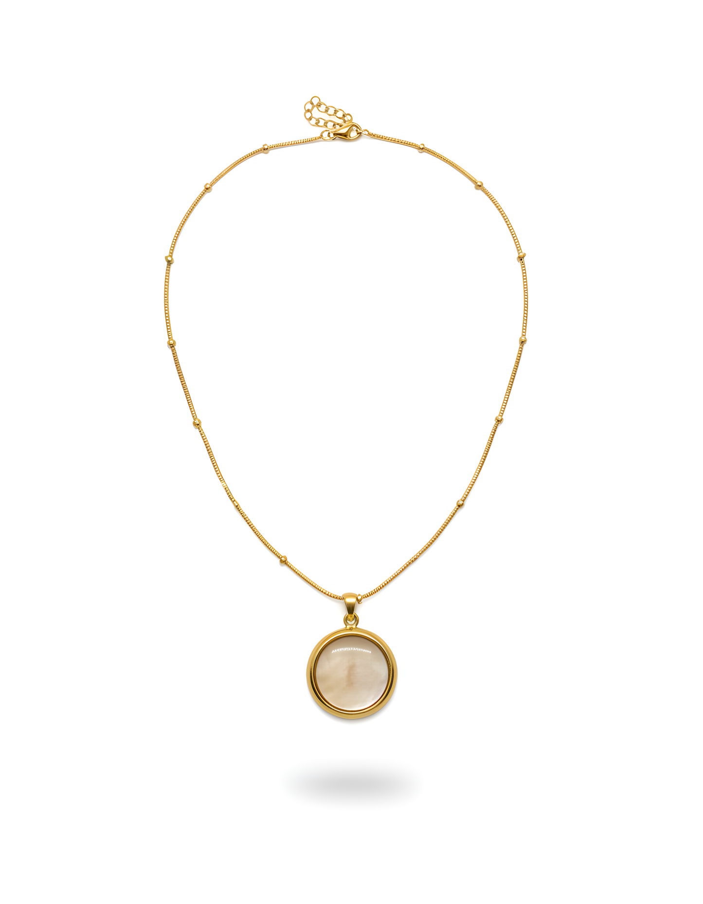 Sedefli Oval Model Kolye